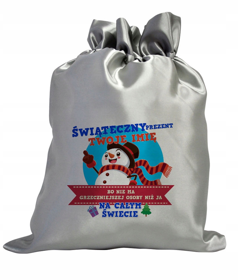 WOREK na prezent ŚWIĘTA MIKOŁAJ TWOJE IMIĘ 26x35 Marka FajneKubki