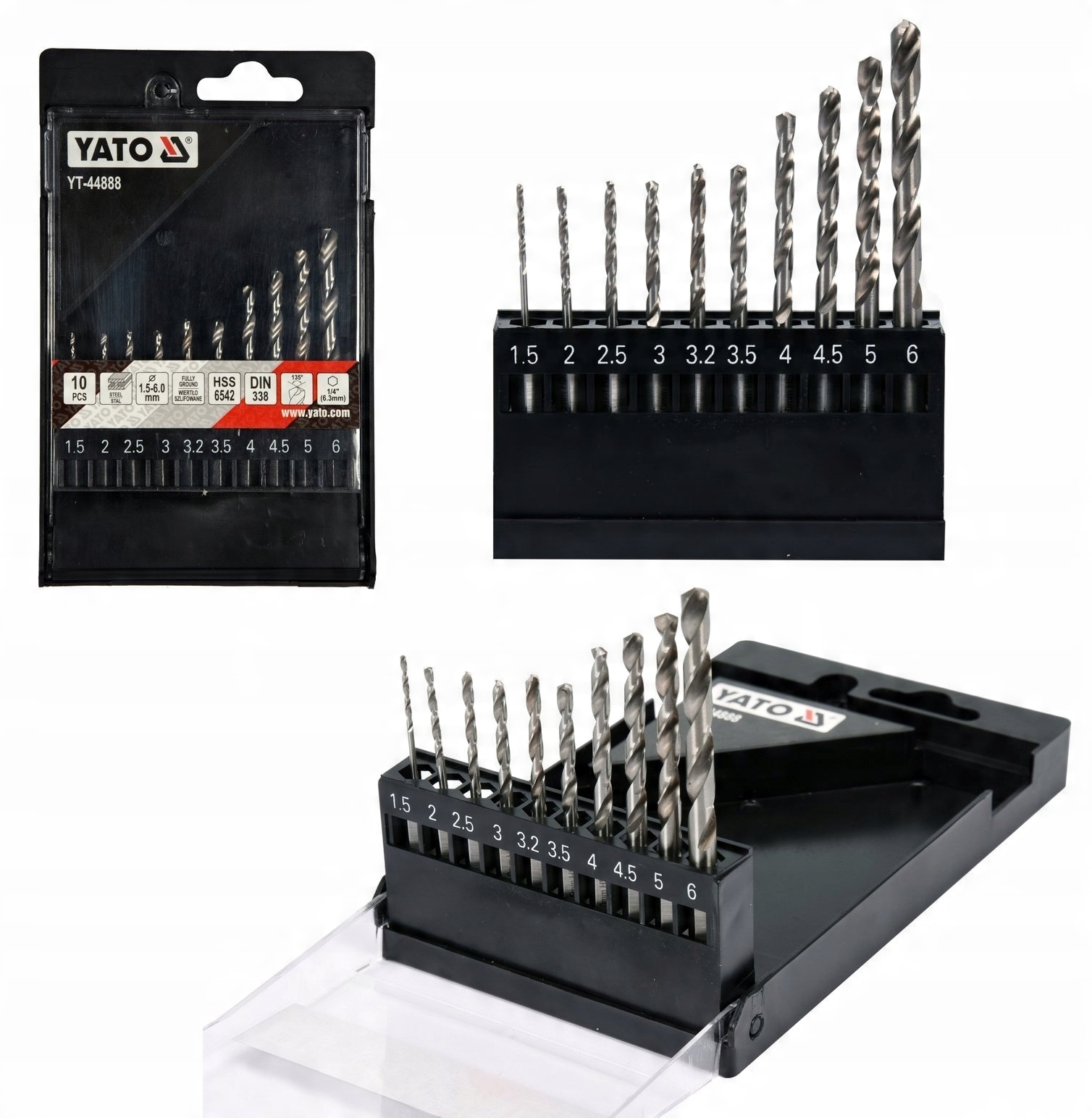 

Yato Wiertła Do Metalu Hss 1.5mm-6mm Hex 10SZT.
