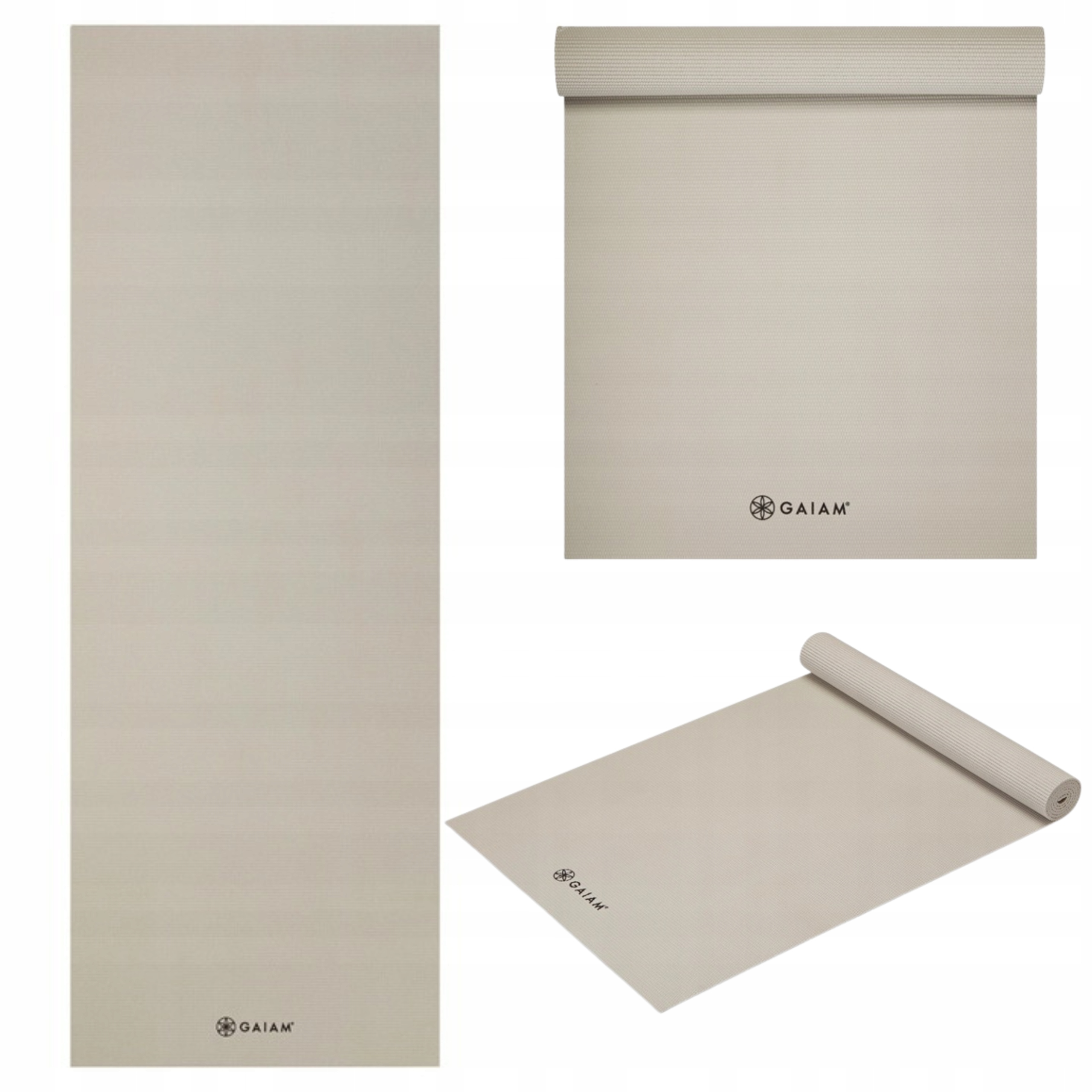 Mata do ćwiczeń jogi Gaiam Sandstone 5 mm Antypoślizgowa i trwała, piasko