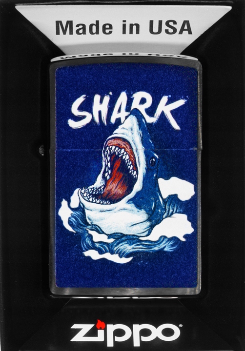 Zapalovač Zippo Shark Design 60007028 Větruodolný benzínový