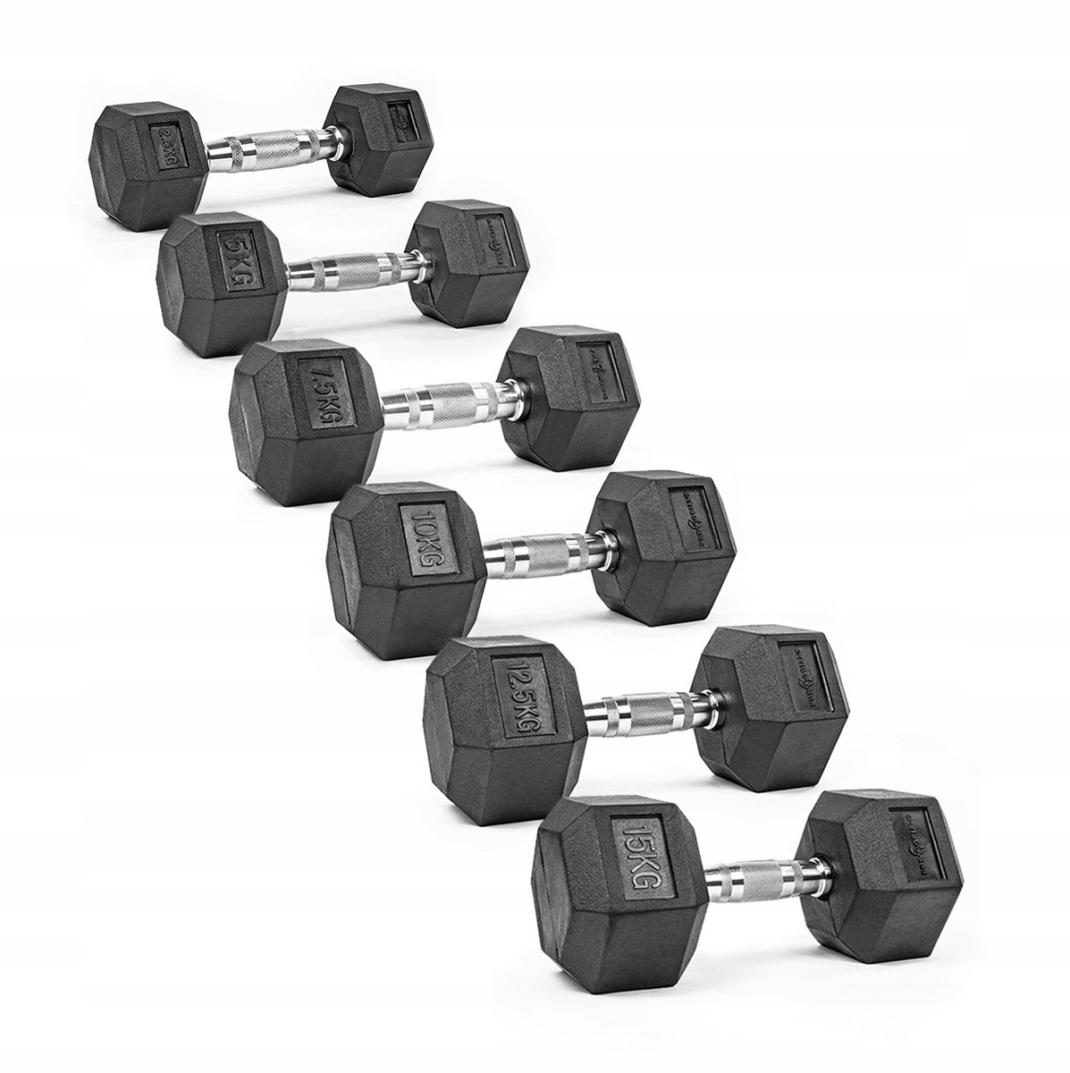 Hantla Hex 25kg ciężarek ogumowany — 6