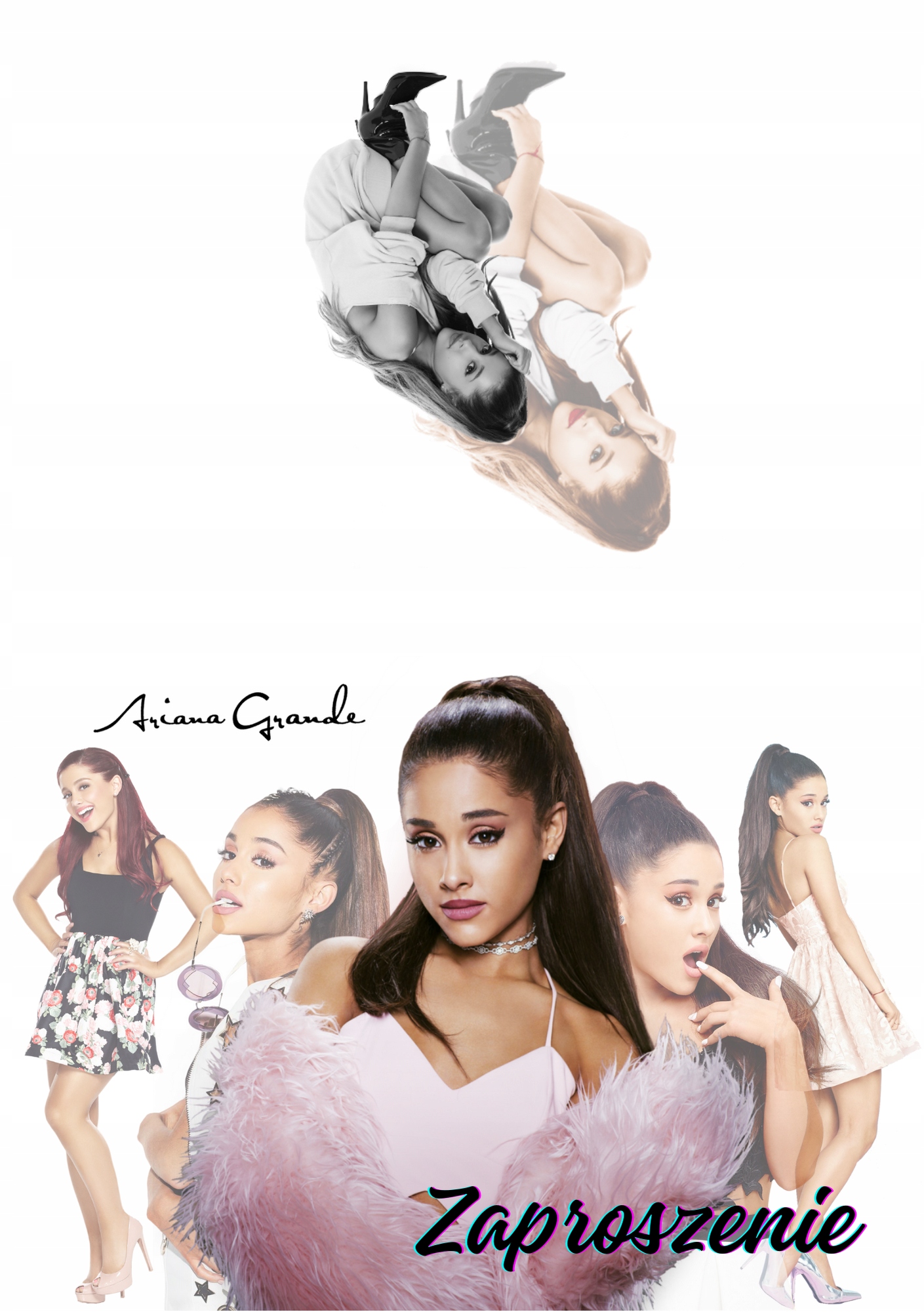 ZAPROSZENIE ARIANA GRANDE ZAPROSZANIA MUZYKA 20x15 cm Marka inna