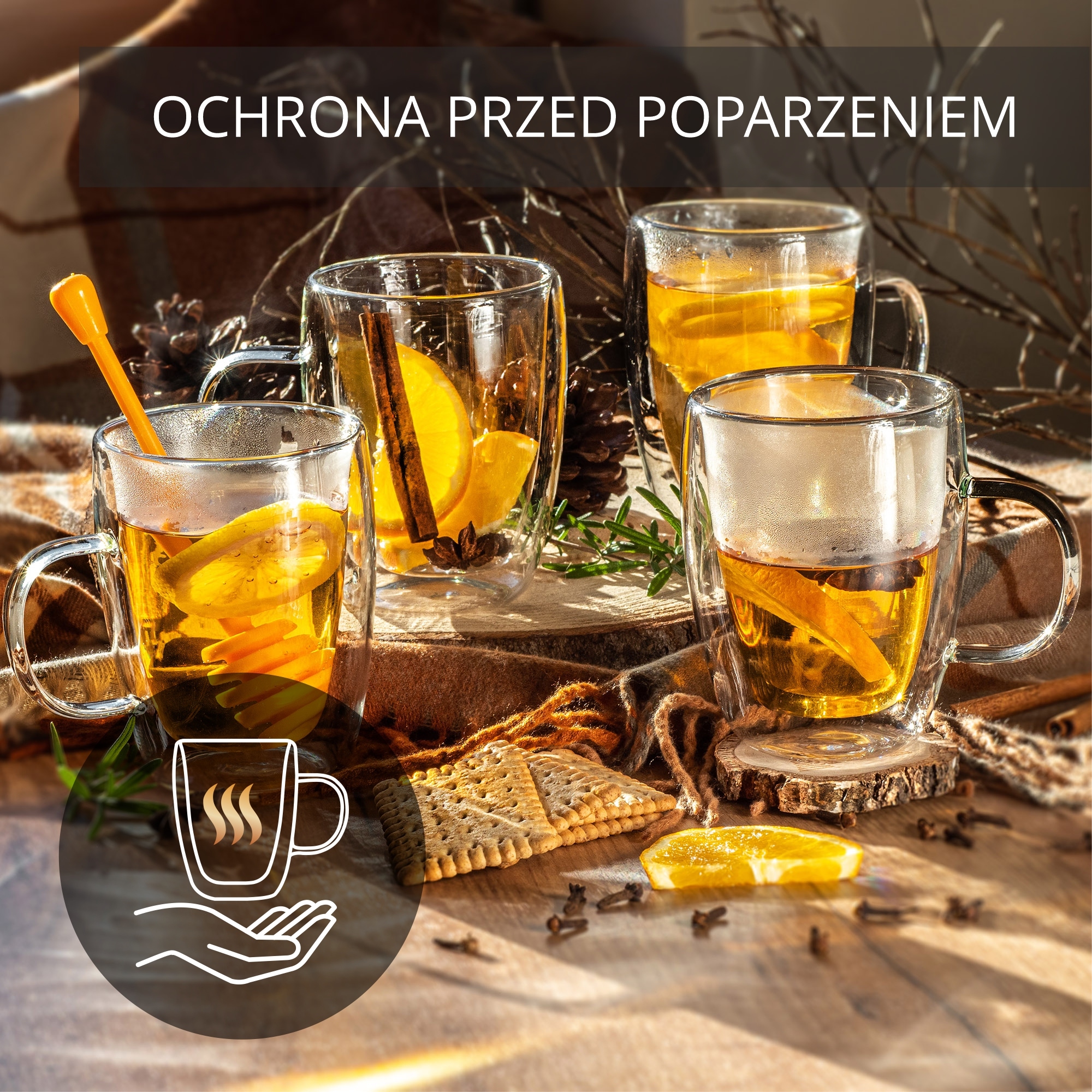 SZKLANKI TERMICZNE Z PODWÓJNĄ ŚCIANKĄ 270 ML 4SZT Pojemność 270 ml