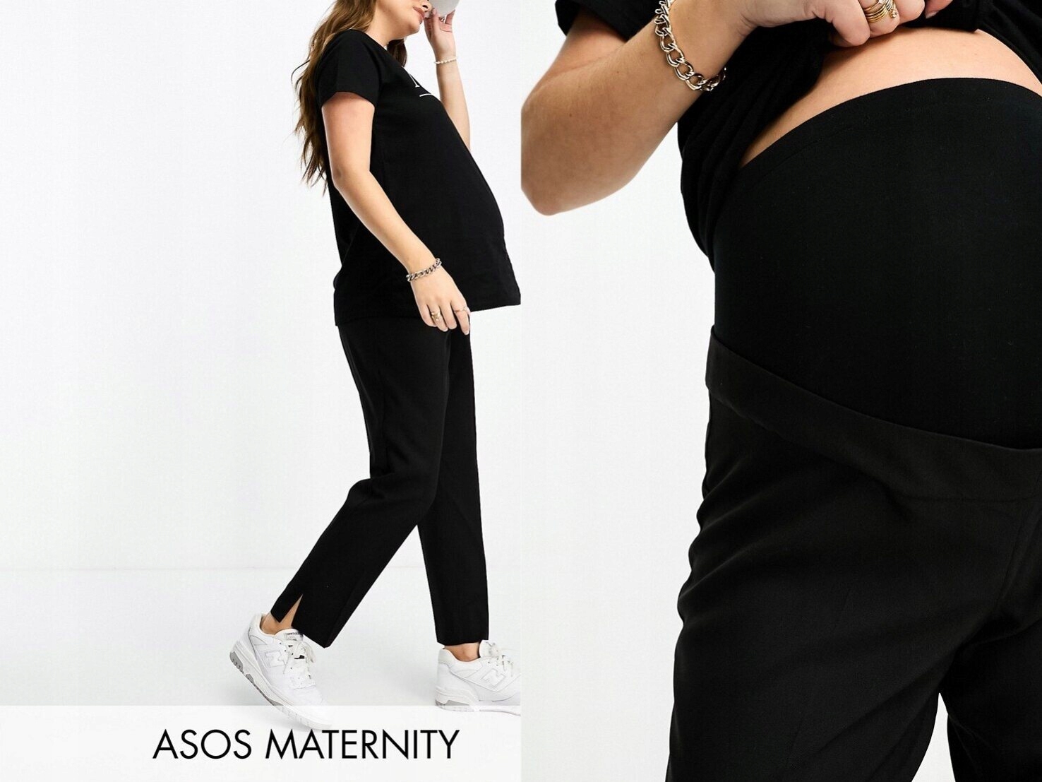 DESIGNex Czarne spodnie cygaretki slim S