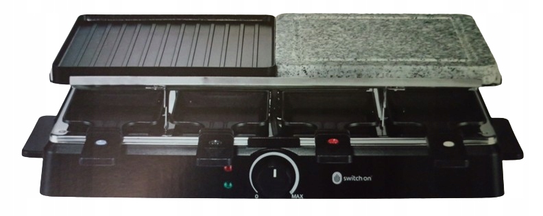 Switch On Raclette Grill Srgs 1400 E2 1400 W, Płyta grillowa z De