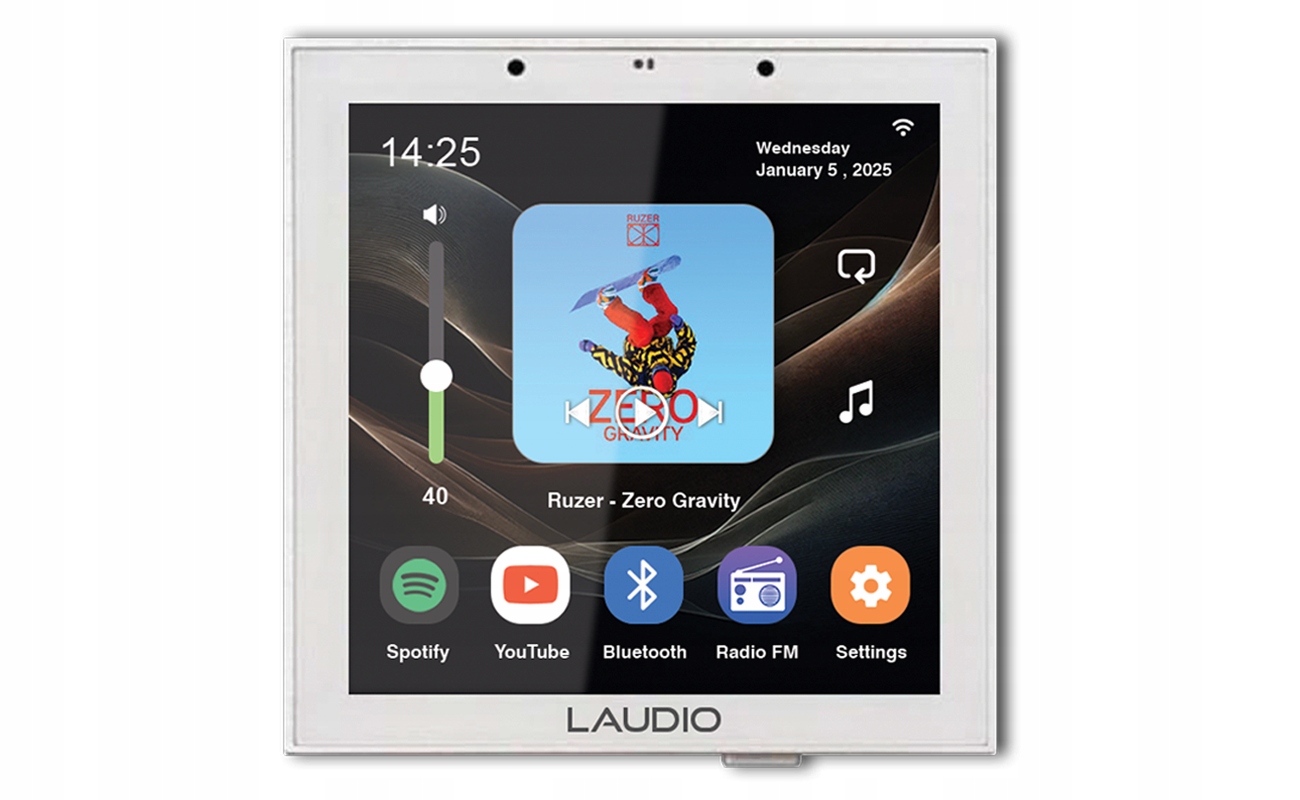 Laudio W40WIFI – Nástěnný přehrávač se zesilovačem, bílý