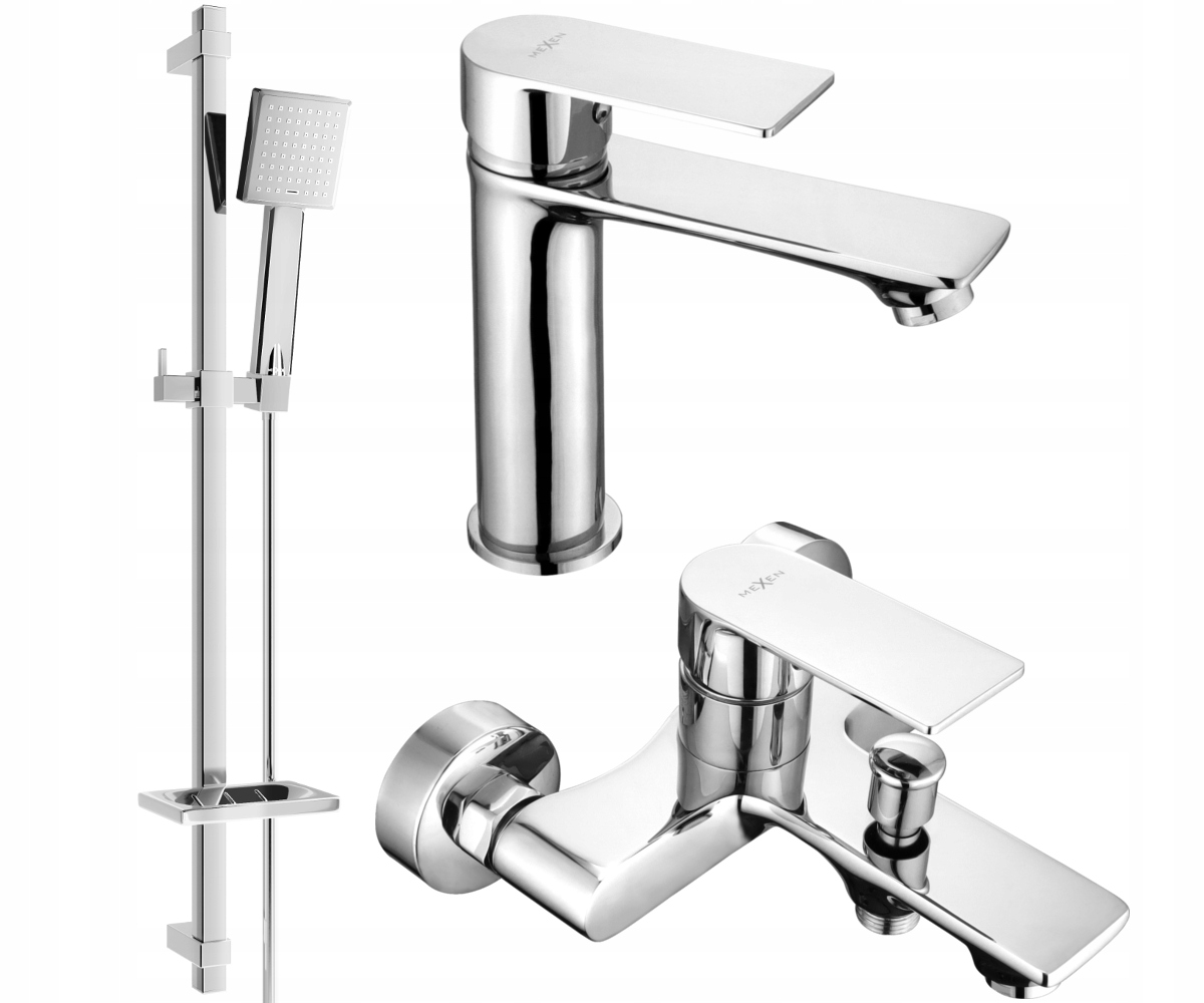 Mexen Royo DQ45 Chrómová Vaňová Súprava s Umývadlovou Batériou