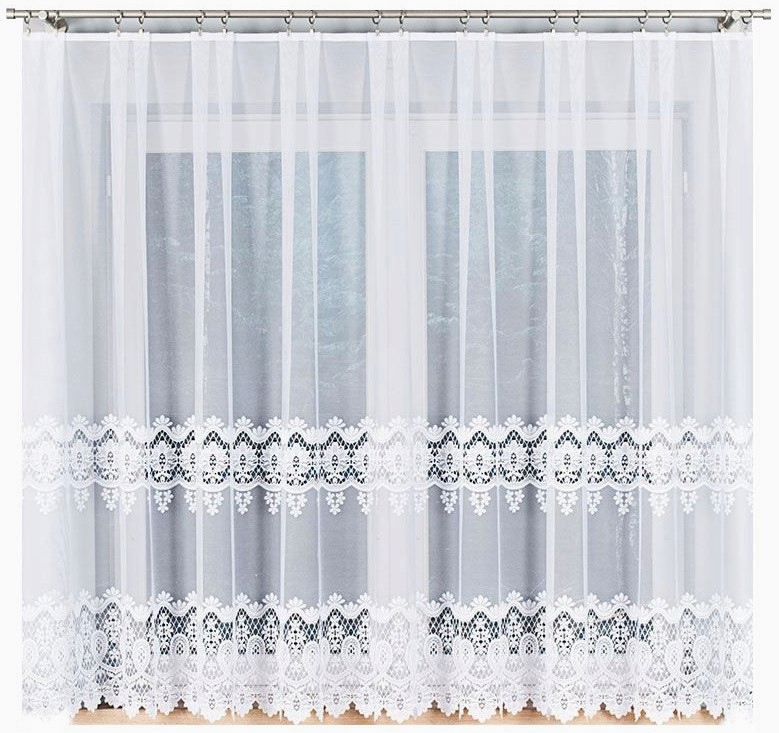 Daria záclona žakárový vzor, 018982, 500 x 160 cm, rovná (hotová) s lemováním