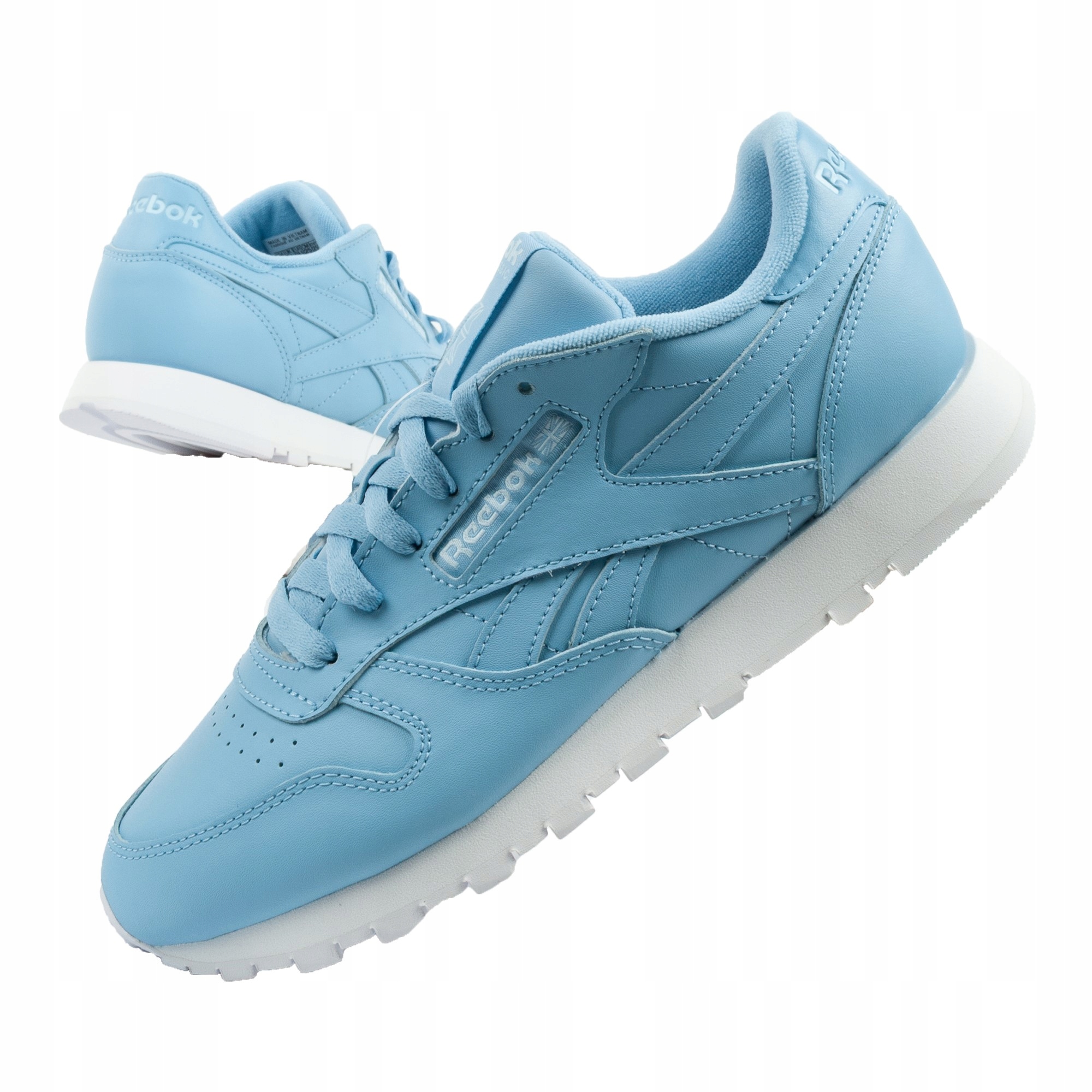 Buty damskie sportowe Reebok Classic r.35 sneakersy błękitne modne skóra
