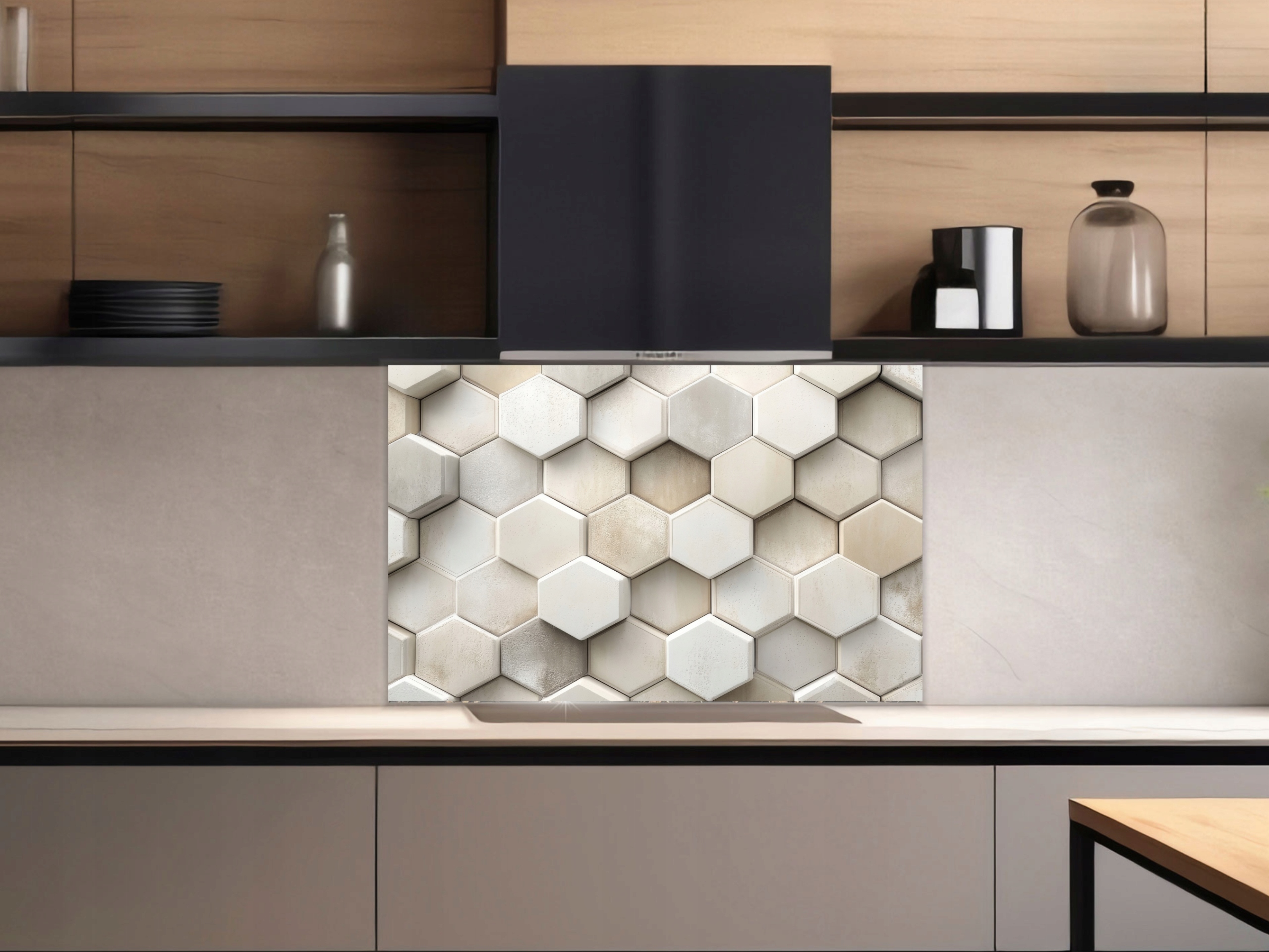 Skleněný panel do kuchyně 4 mm tvrzený, 50 x 60 cm, ochrana před postříkáním