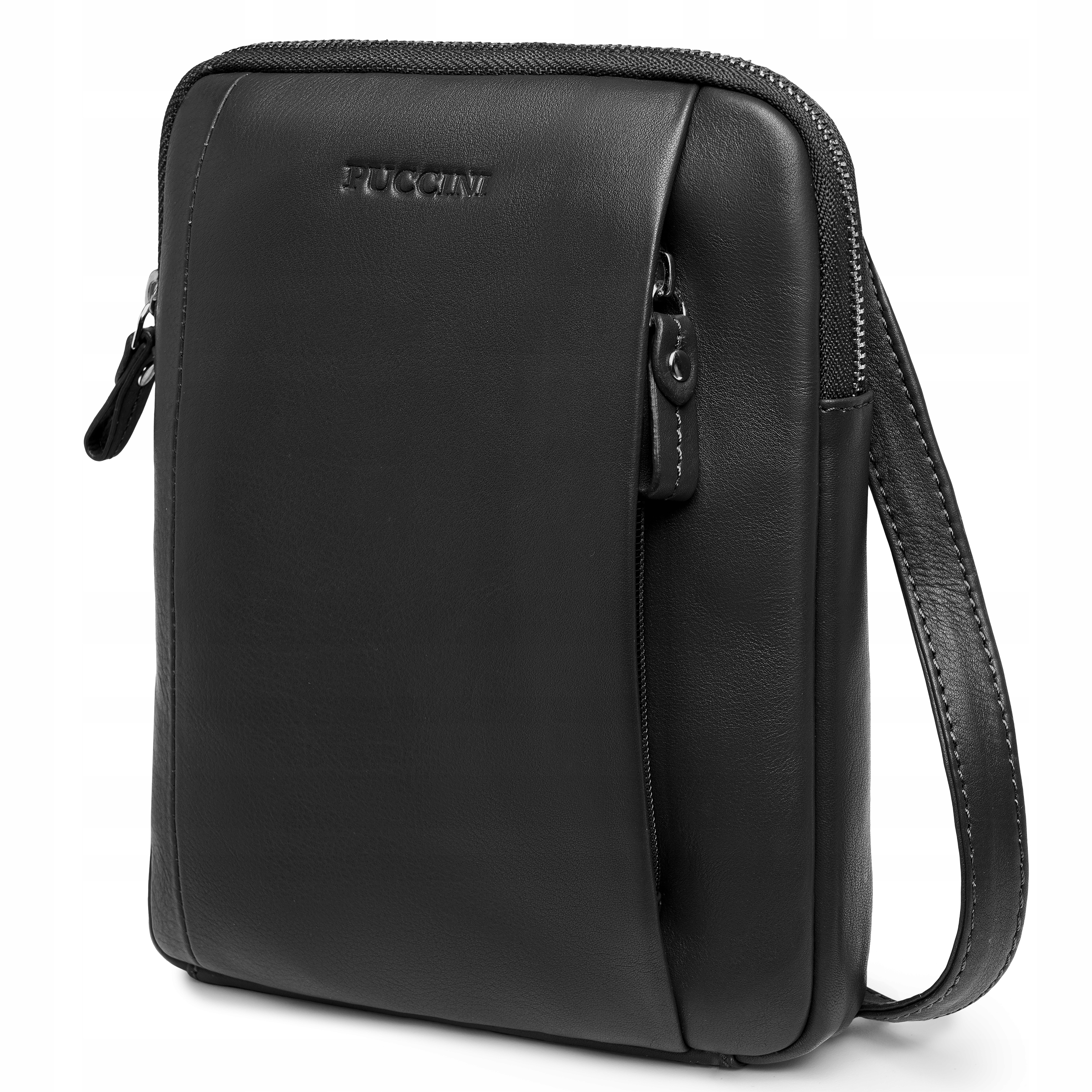 Pánská kožená taška Malá Kabelka přes rameno Puccini Černá LGD5223 1