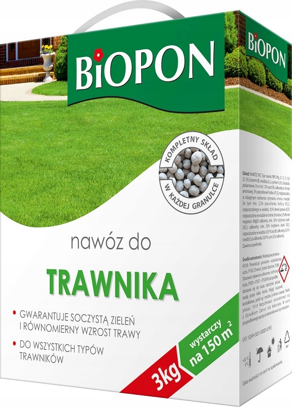 

Biopon granulowany Nawóz Do Trawnika 3kg