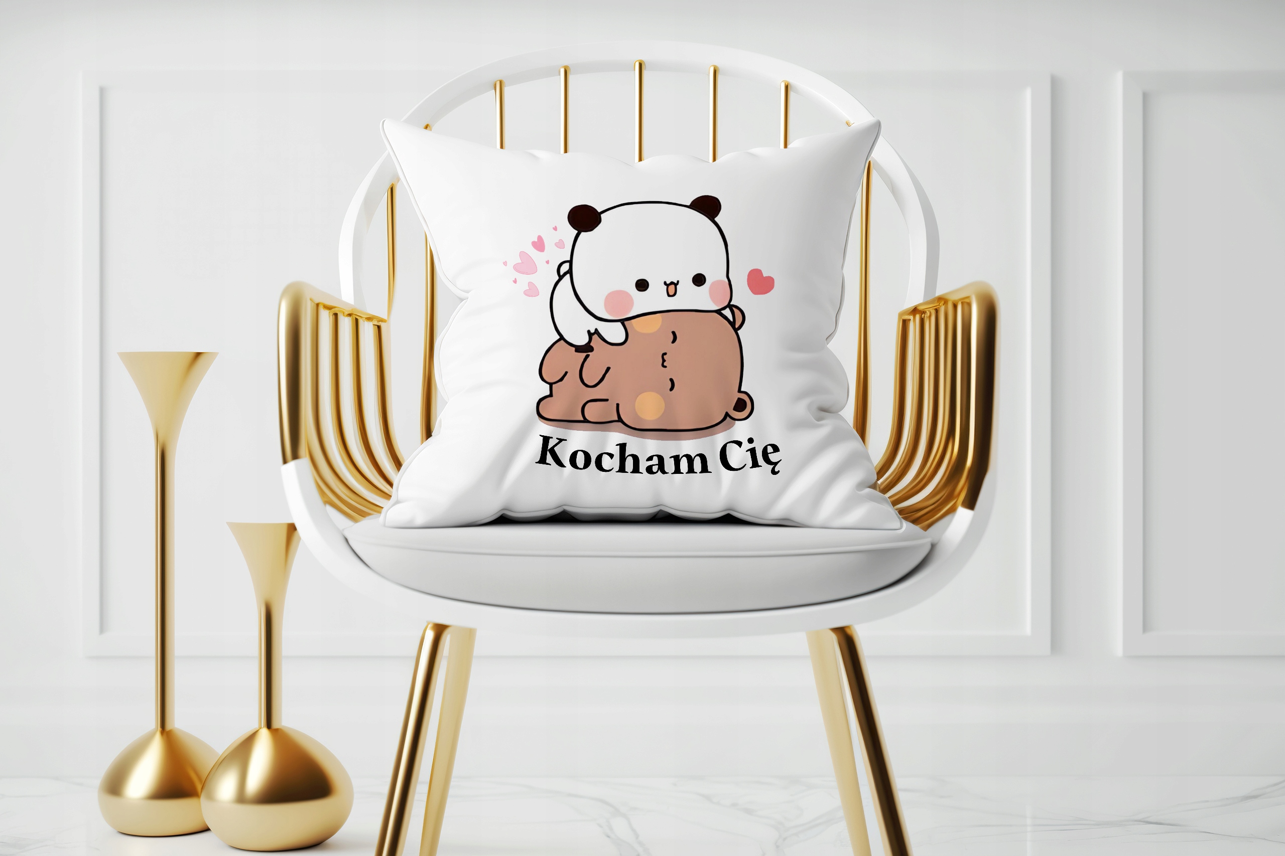 PODUSZKA BUBU I DUDU PREZENT JASIEK MISIE DZIECKA WALENTYNKI 40x40cm Marka inna