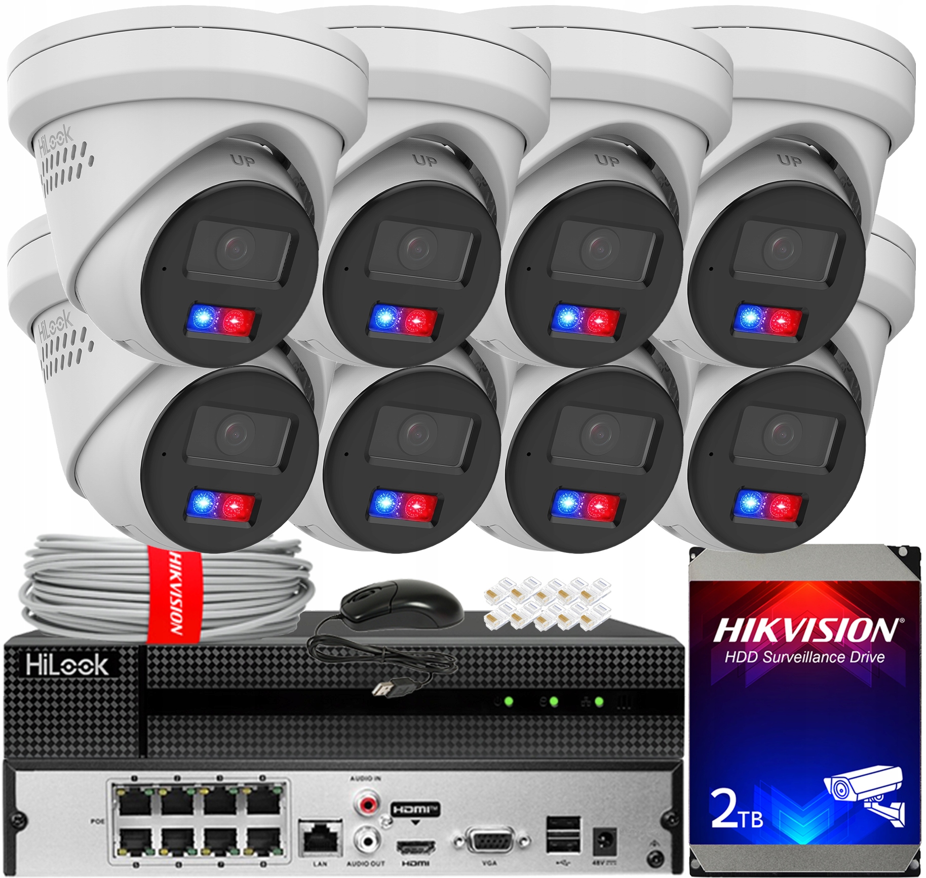 Ip monitorování 8 kamer IPC-T280HAP-LUF/SL 8MPx Live Guard záznamník 8ch