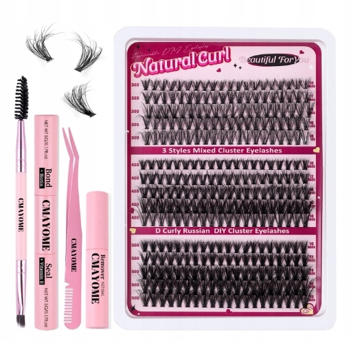 270 Ks Sada Pro Samostatné Prodlužování Řas D Curl Cluster Lashes In