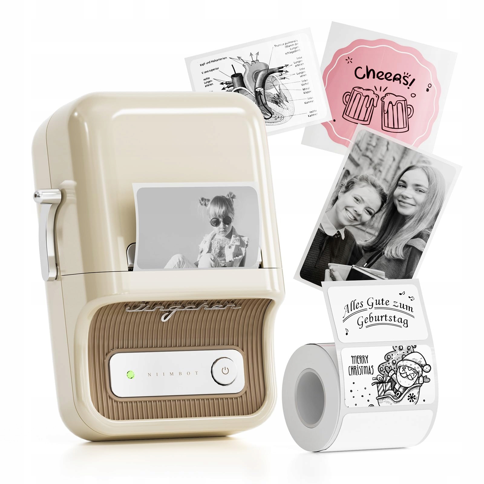 Tlačiareň Niimbot B21 biela Bluetooth na etikety pre scrapbooking