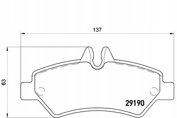 Brembo Brzdové Destičky Mercedes Sprinter 06- Zadní Asistent řidiče #28