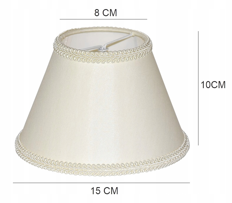 ABAŻUR KREMOWY+DEKOR 15 DO KINKIET LAMPKA ŻYRANDOL Marka Art-Abażur