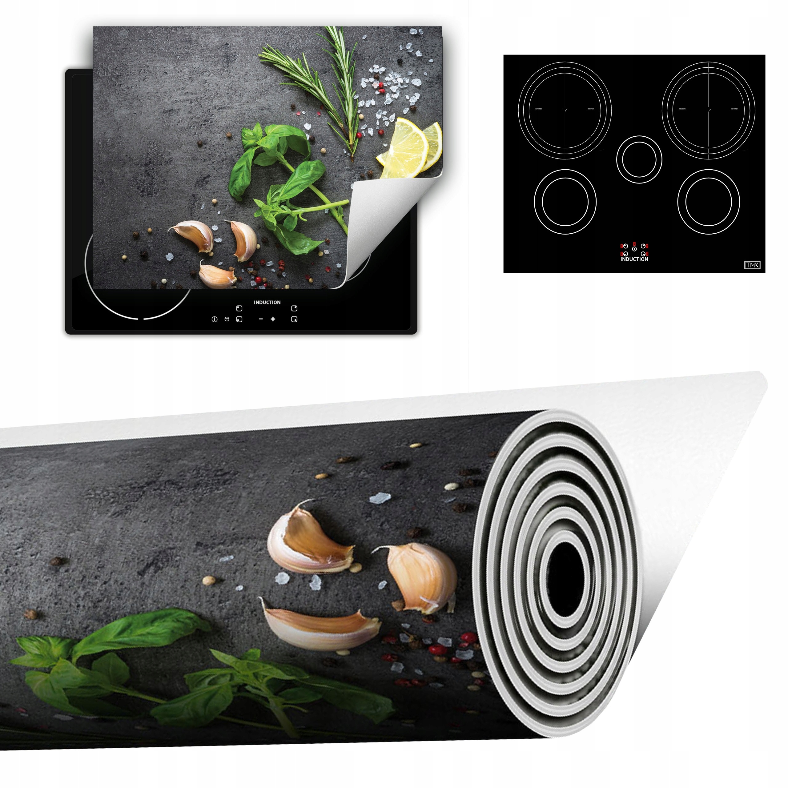 Vinylová Podložka Do Kuchyně Více Místa 70x52 břidlice bylinky