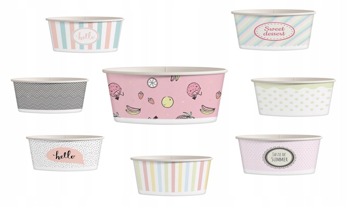 

Miski pojemniki pucharki lody Pastele 350ml 30szt
