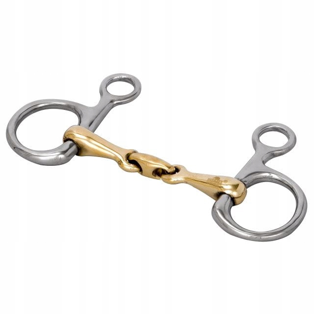 Wędzidło baucher Start pełne podwójnie łamane niemieckie srebro 13,5