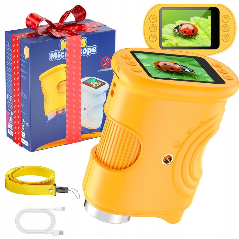 Led Optický Digitální Mikroskop 2MP Usb Přiblížení 1000x Pro Děti Set