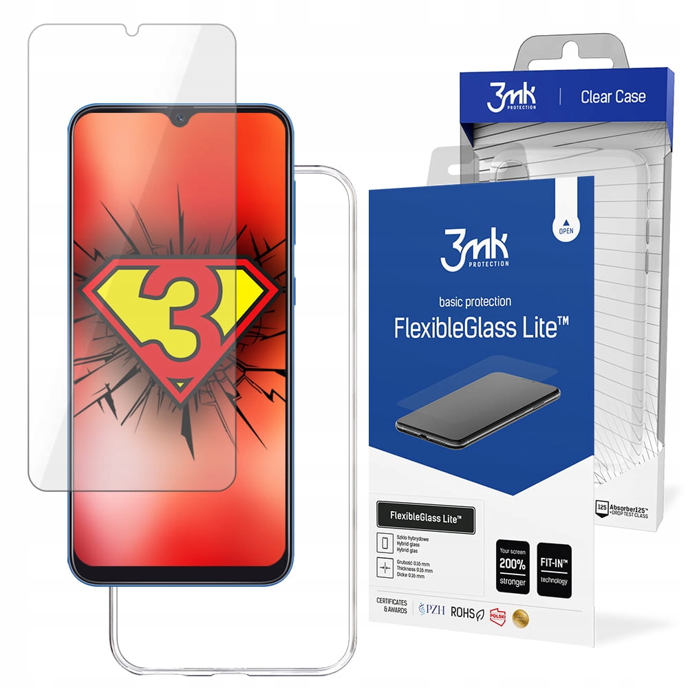 

Clear Case Etui + Szkło 3mk do Samsung Galaxy A50