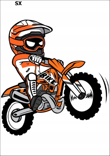 

PK16SX Duży Tatuaż zmywalny Enduro Cross Żużel bmx