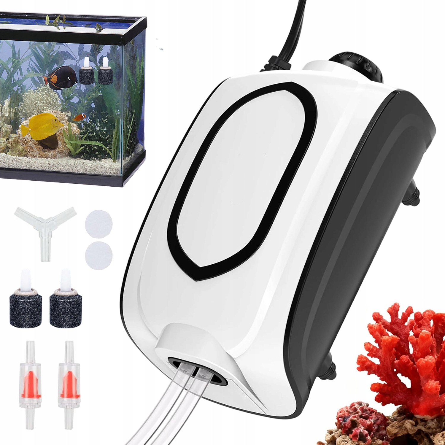 Provzdušňovač Akvária Pumpa S Regulací Tichá Výkonná 5W 420 L/h