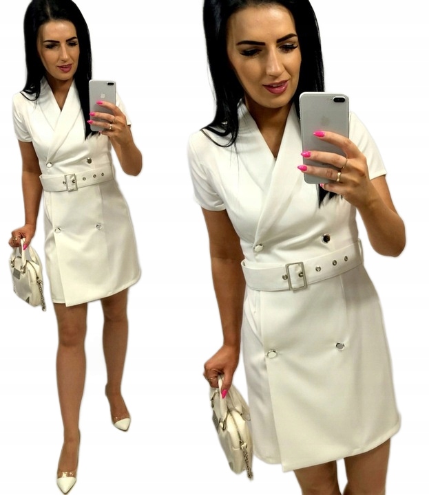 Dámské šaty na křtinové přijímání Šaty Elegantní tužka Ecru L