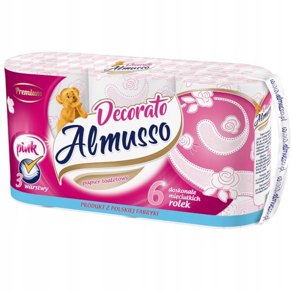 

Almusso Papier toaletowy Decorato Różowy 6szt.