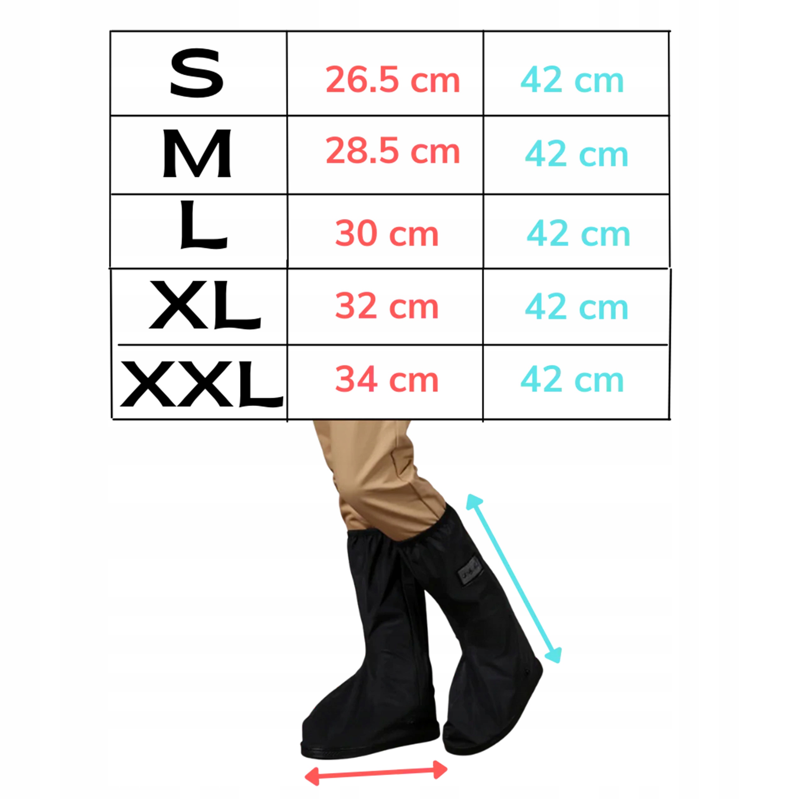 PRZECIWDESZCZOWE NAKŁADKI BUTY OCHRANIACZE KALOSZE Model MZSPRZEDESZCZ3L