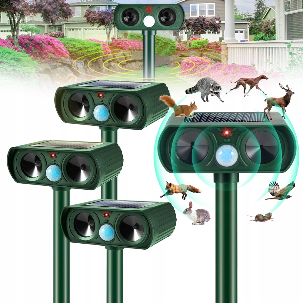 Voděodolný Ultrazvukový Odpuzovač Zvířat, Solární Odpuzovač Krtků