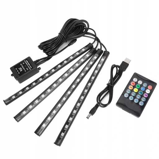 Lampka samochodowa z 12 LED 4*22CM typ USB Producent części Inny