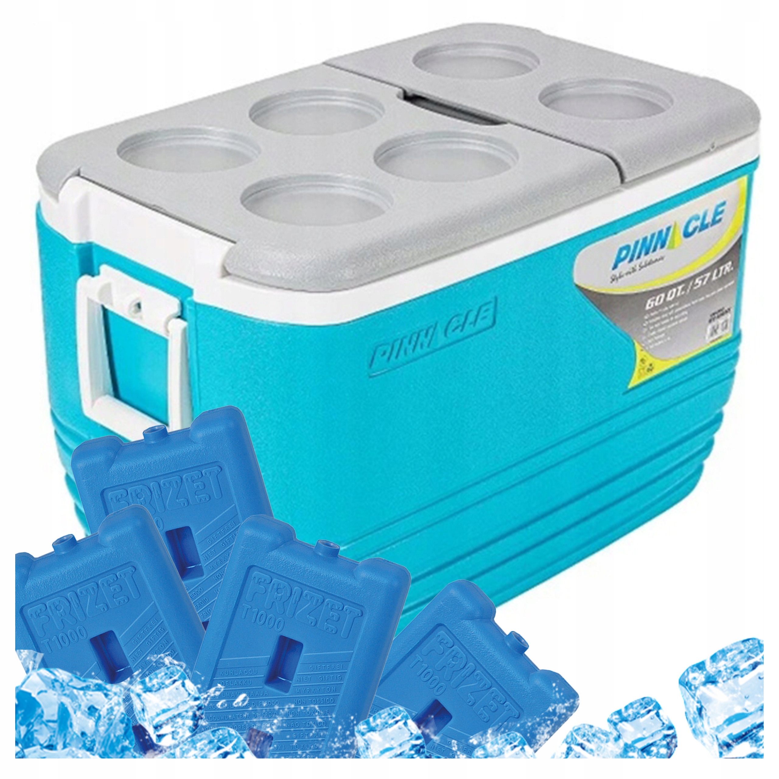 Kempingová lednička Pinnacle Tpx 6005 57L modrá 4 mrazicí vložky 1L