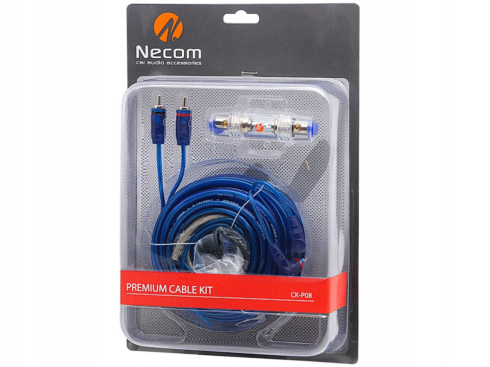 MOCNE PRZEWODY KABLE 8mm2 do WZMACNIACZ SUBWOOFER TUBA SKRZYNIA BASOWA Certyfikat CE