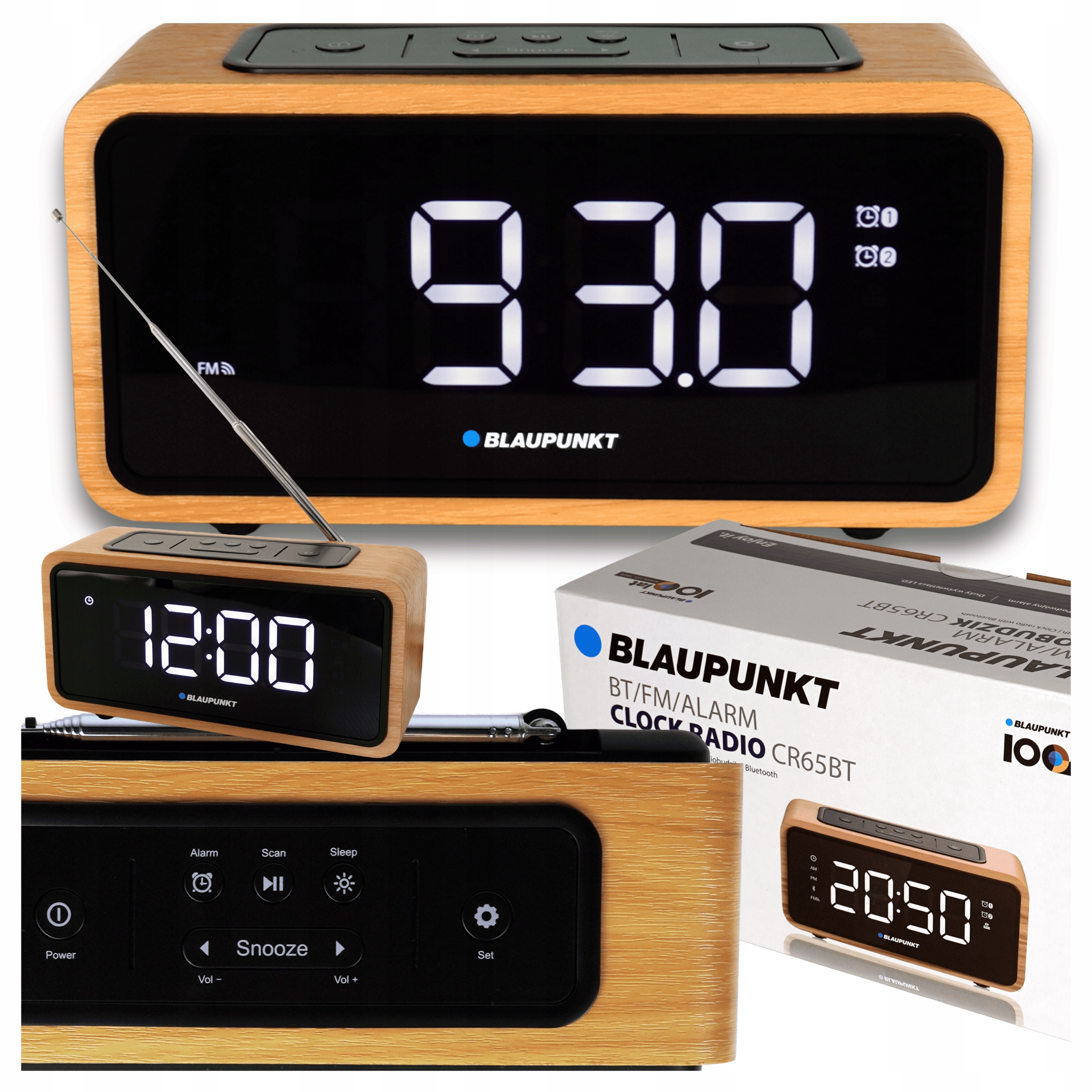 Radiobudzik Bluetooth Blaupunkt CR65BT Podwójny Alarm Pll Fm Led Radio