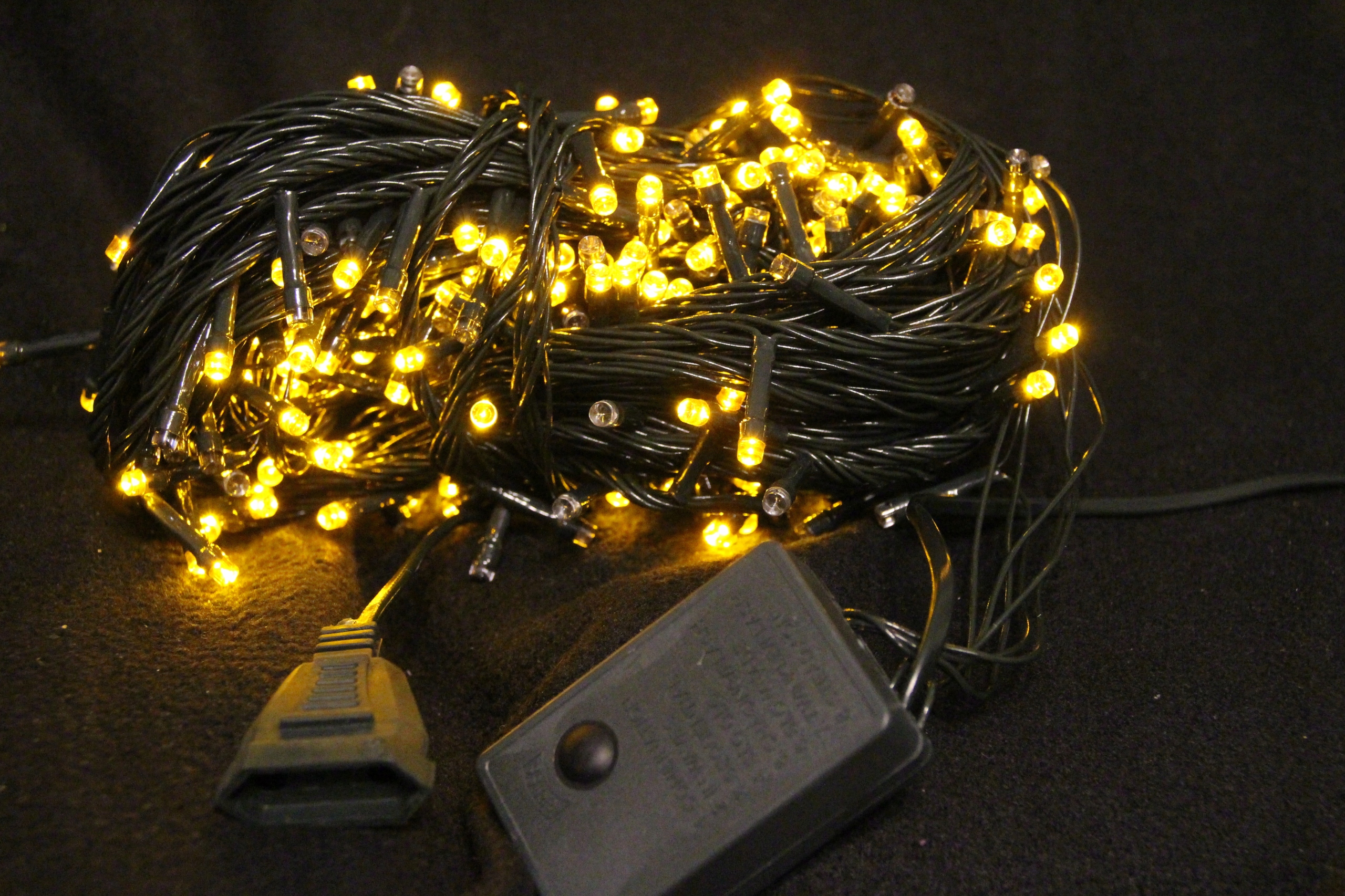 LAMPKI CHOINKOWE 100 LED ŻÓŁTE WEW/ZEW 8 M PROGRAM