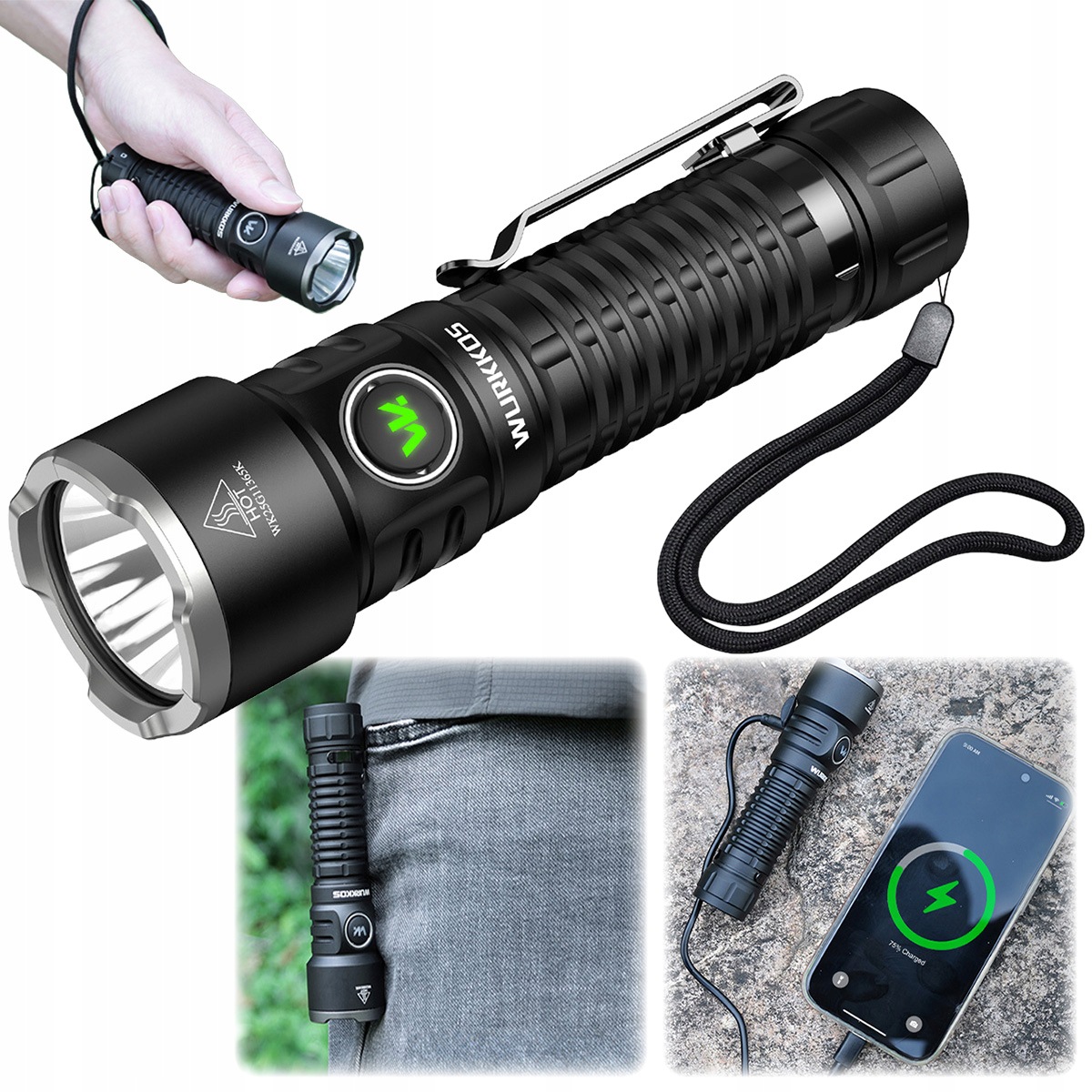 Mocna Latarka Akumulatorowa Led Wurkkos TS28 3200lm Usb-c IPX8