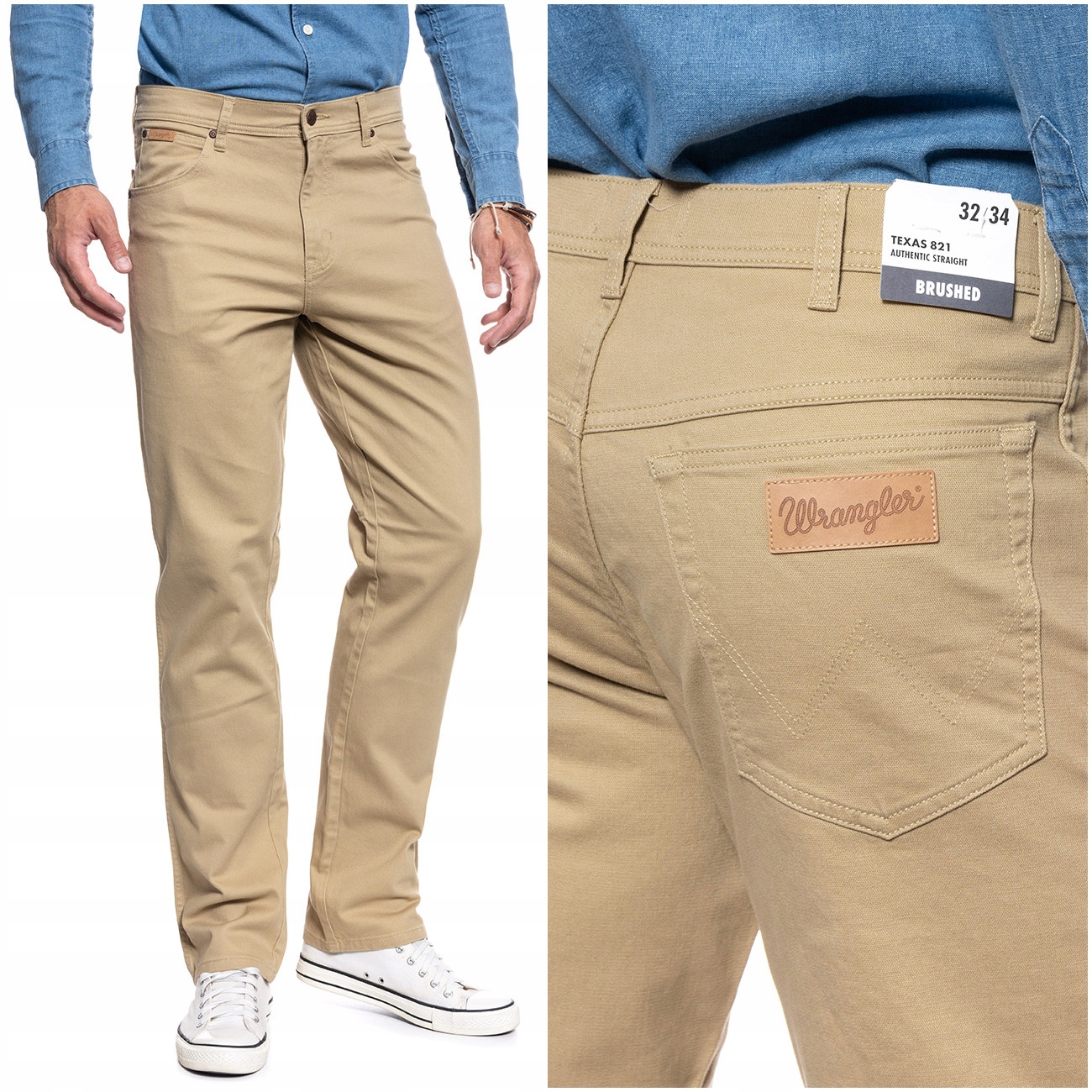 

Wrangler Texas Męskie Spodnie Jeansowe W32 L32