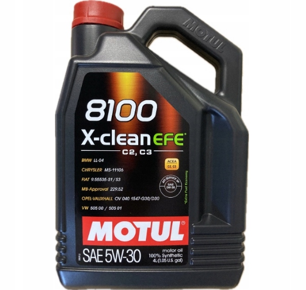 Olej Silnikowy Motul 8100 X-clean 5W30 Efe 4L