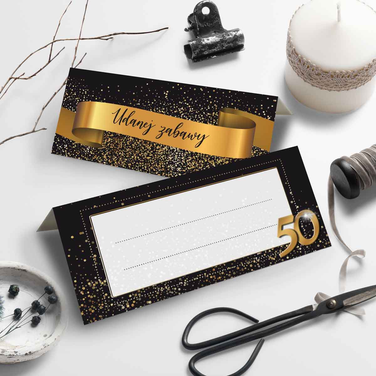 Winietki na stół 50 urodziny 10szt WIN20 Rodzaj urodziny