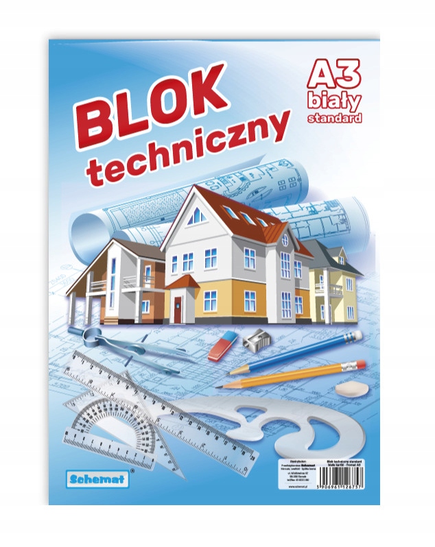 

Blok Techniczny Szkolny Biały A3 10 Kartek
