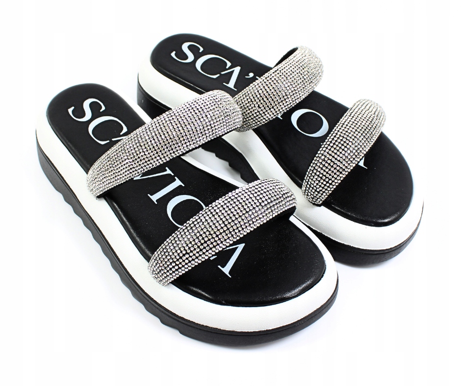 Černé nazouváky s zirkony Scaviola L-40 r37