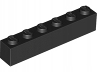 

Lego 3009 Klocek 1x6 czarny Nowy (2g)