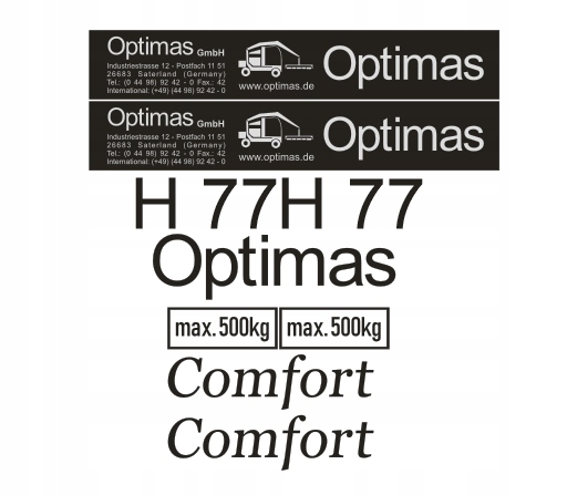 Samolepky Optimas H77