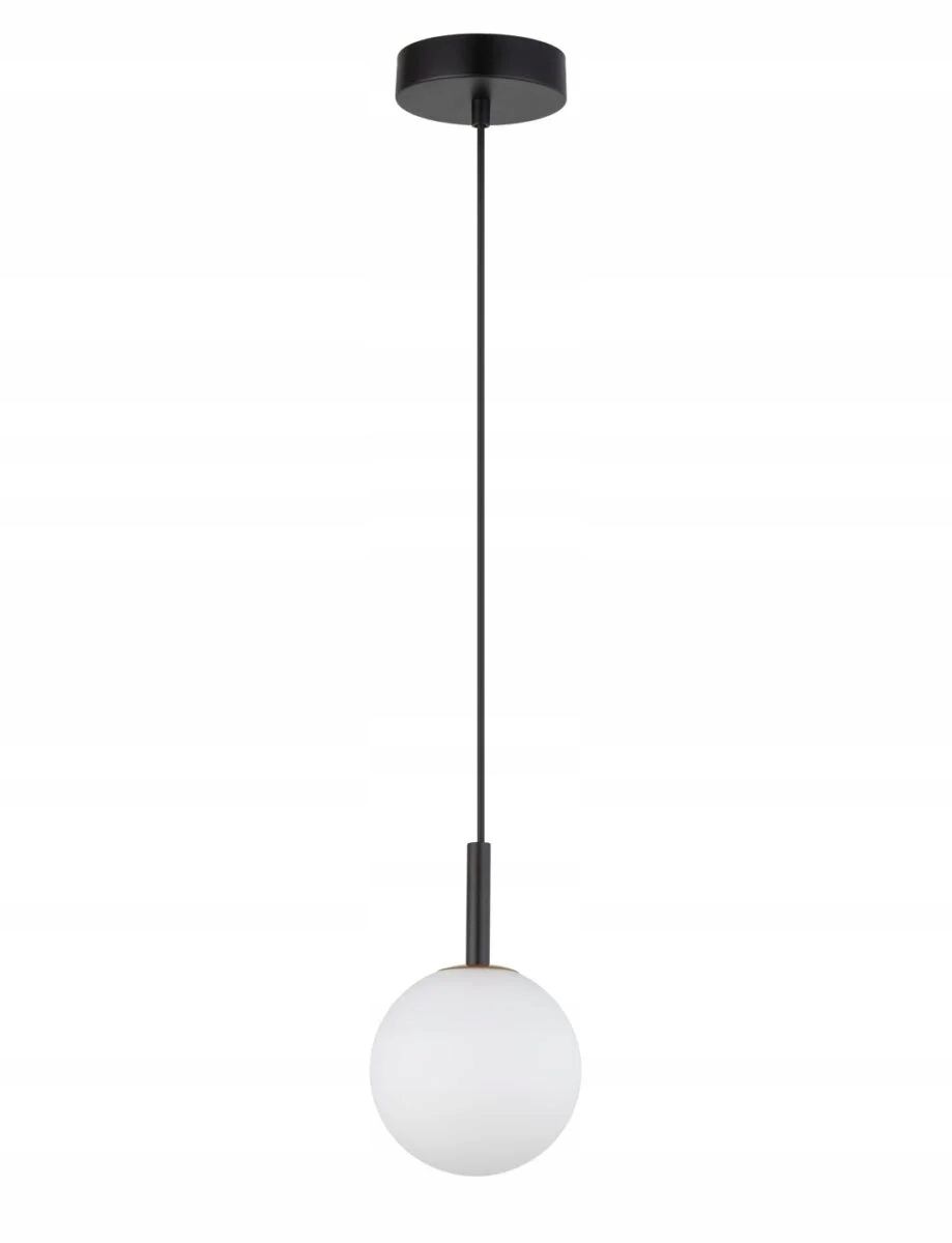 Sigma Lighting Gama závěsná lampa černá koule sklo bílé 1xG9 12W
