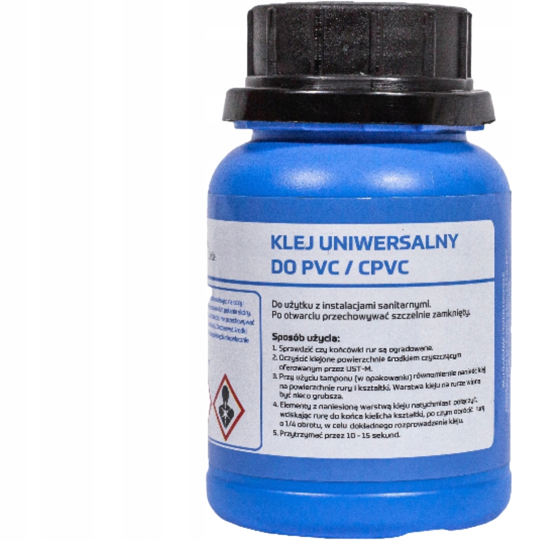 KLEJ UNIWERSALNY DO RUR PVC Z PĘDZELKIEM 120 ML