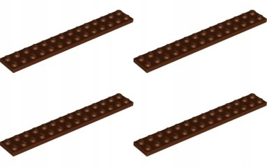 

Lego 91988 Płytka 2x14 brązowa Nowa (15g) 4 szt.