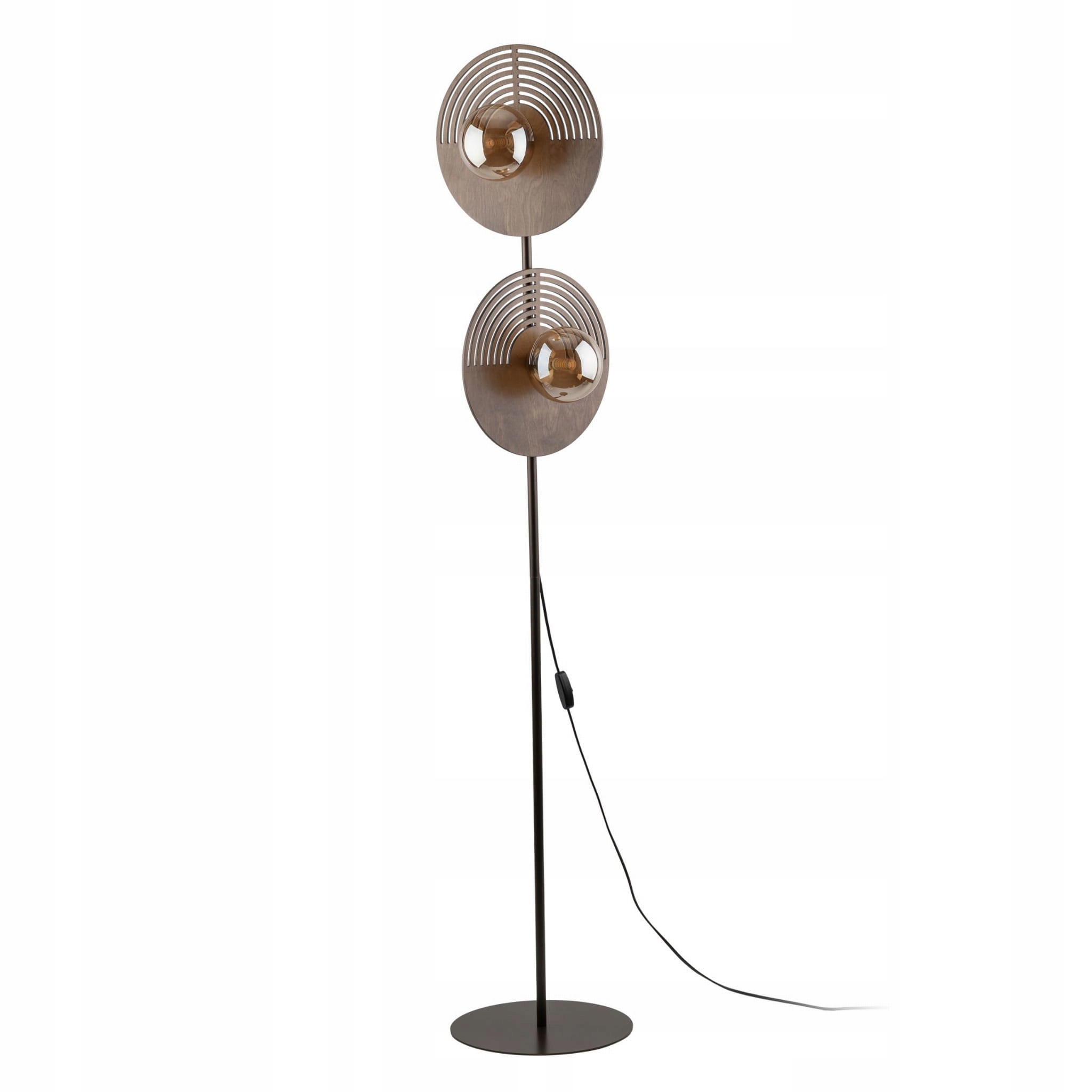 Tk Lighting Nowoczesna lampa podłogowa z szklanymi kloszami do salonu